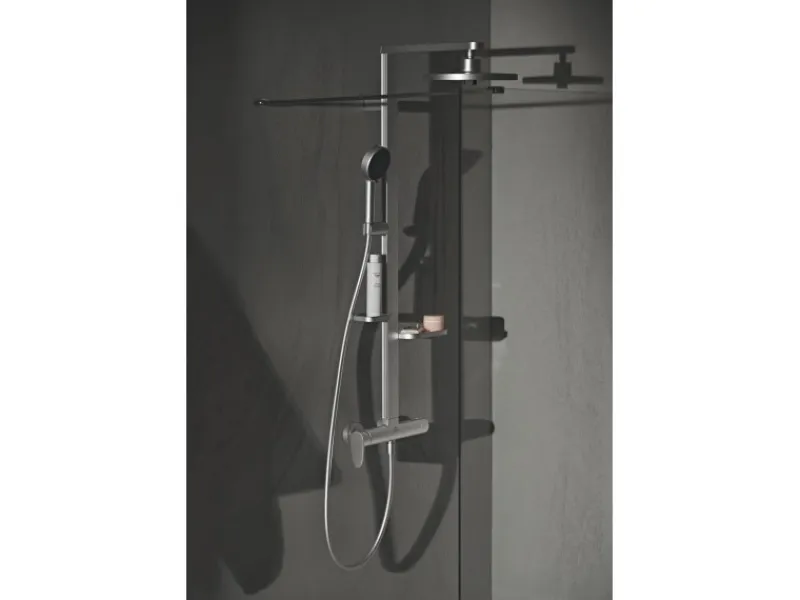 Ideal Standard Einhebelmischer<Duschsystem Einhebel-Armatur mit Regen- und Handbrause
