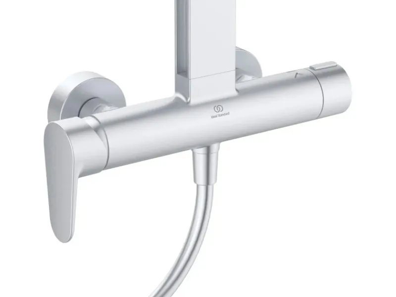 Ideal Standard Einhebelmischer<Duschsystem Einhebel-Armatur mit Regen- und Handbrause
