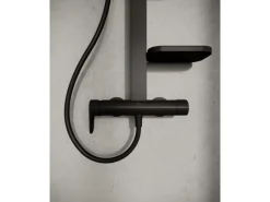 Ideal Standard Einhebelmischer<Duschsystem Einhebel-Armatur mit 2 Brausen Schwarz Matt