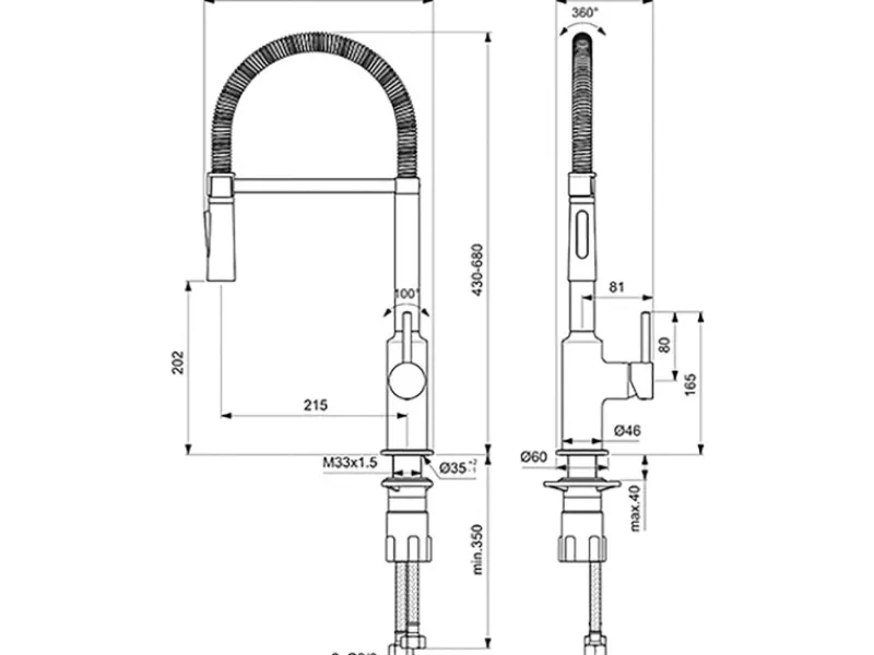 Ideal Standard Einhebelmischer<Küchenarmatur Ceralook Semi-Professional Chrom