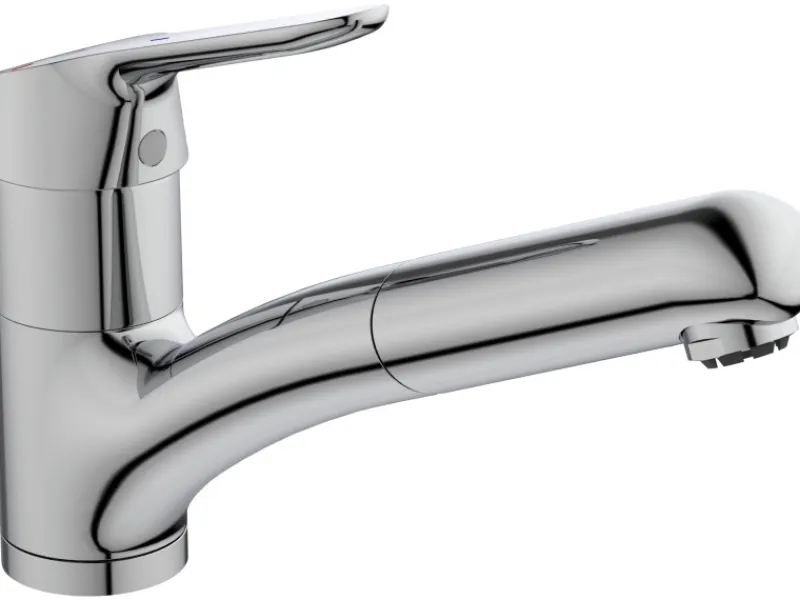 Ideal Standard Einhebelmischer<Küchenarmatur Ceraflex Niederdruck herauszieh.Handbrause Chrom