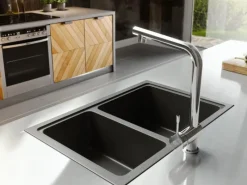 Ideal Standard Einhebelmischer<Küchenarmatur Ceralook h.Auslauf herausziehbare Handbrause Chrom