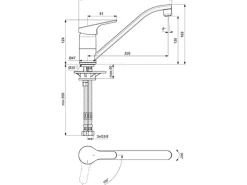 Ideal Standard Einhebelmischer<Küchenarmatur Cerafit Niederdruck BlueStart Chrom