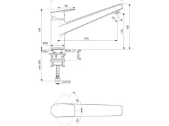 Ideal Standard Küchenarmatur Ceraplan Chrom< Einhebelmischer