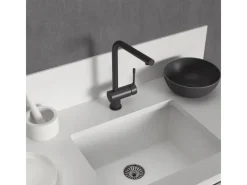 Ideal Standard Küchenarmatur Ceralook hoher Auslauf Silk Black< Einhebelmischer
