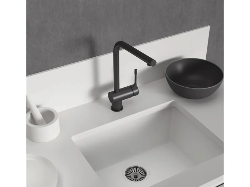 Ideal Standard Küchenarmatur Ceralook hoher Auslauf Silk Black< Einhebelmischer