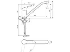 Ideal Standard Einhebelmischer<Küchenarmatur Ceraflex BlueStart Chrom
