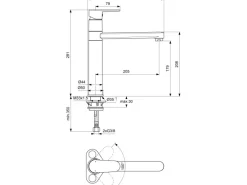Ideal Standard Küchenarmatur Cerafine O hoher Auslauf< Einhebelmischer|Töpfe