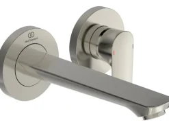 New Ideal Standard Wand-Waschtischarmatur Connect Air Ausladung 18,5 cm Silver Storm Silber