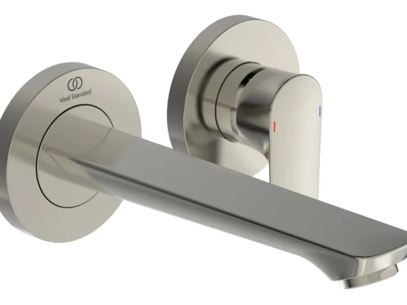New Ideal Standard Wand-Waschtischarmatur Connect Air Ausladung 18,5 cm Silver Storm Silber