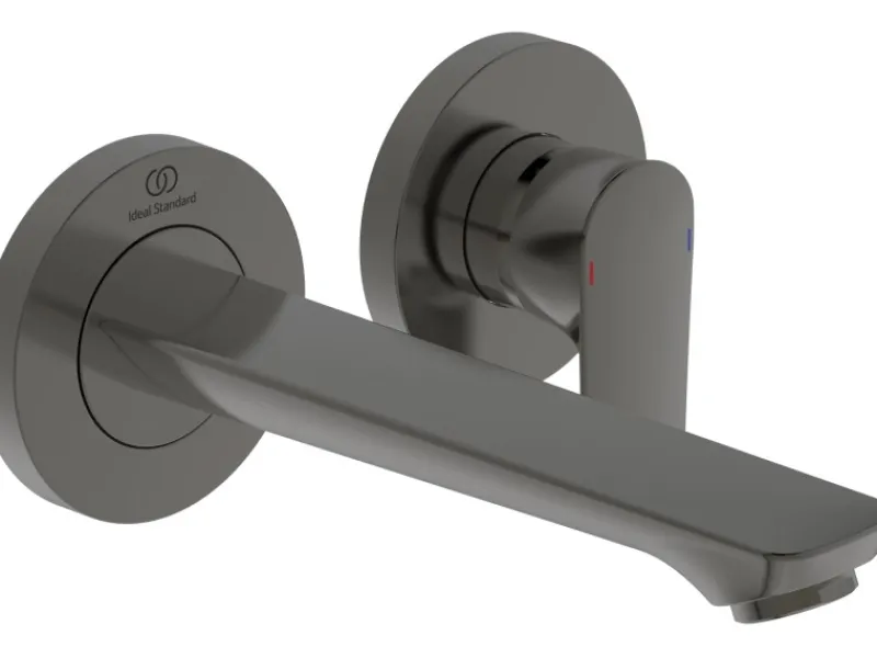 Ideal Standard Wand-Waschtischarmatur Connect Air Ausladung 18,5cm Magnetic Grey Grau
