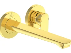New Ideal Standard Wand-Waschtischarmatur Connect Air Ausladung 22,5 cm Brushed Gold