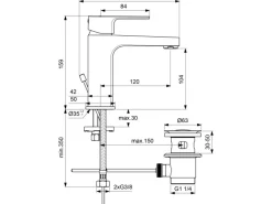 Ideal Standard Einhebelmischer<Waschtischarmatur Cerafine D H105 Chrom