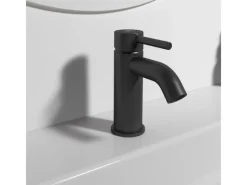 Ideal Standard Waschtischarmatur Ceraline mit PushOpen-Ventil Silk Black< Einhebelmischer