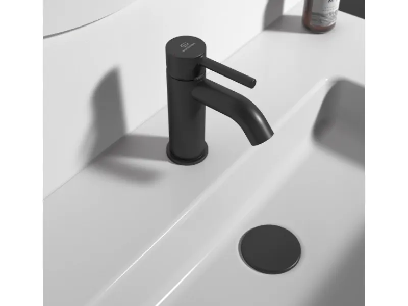 Ideal Standard Waschtischarmatur Ceraline mit PushOpen-Ventil Silk Black< Einhebelmischer