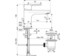 Ideal Standard Einhebelmischer<Waschtischarmatur Cerafine O H80 Chrom