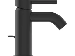 Ideal Standard Waschtischarmatur Ceraline mit Zugknopf-Ablaufgarnitur Silk Black< Einhebelmischer