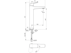 Ideal Standard Einhebelmischer<Waschtischarmatur Ceraplan Chrom o. Ablaufgarnitur BlueStart H250