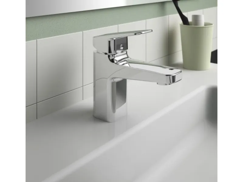 Ideal Standard Einhebelmischer<Waschtischarmatur Ceraplan Chrom mit PushOpen-Ventil H75