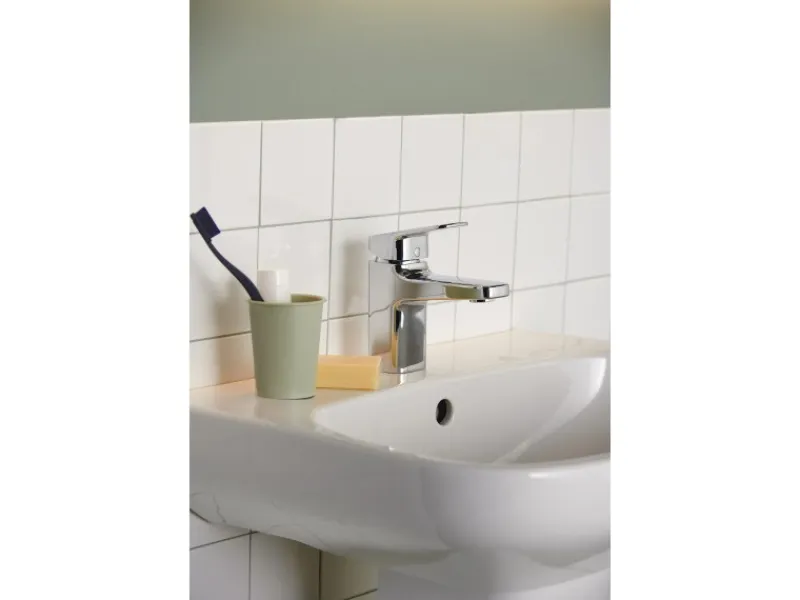 Ideal Standard Einhebelmischer<Waschtischarmatur Ceraplan Chrom mit PushOpen-Ventil H75