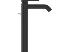 Clearance Ideal Standard Waschtischarmatur Ceraline Längerer Sockel + Ablaufgarnitur Black Schwarz