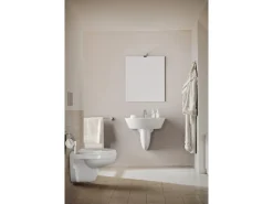 Ideal Standard Waschtisch Eurovit 60 cm 1 Hahnloch mit Überlauf Weiß< Einhebelmischer