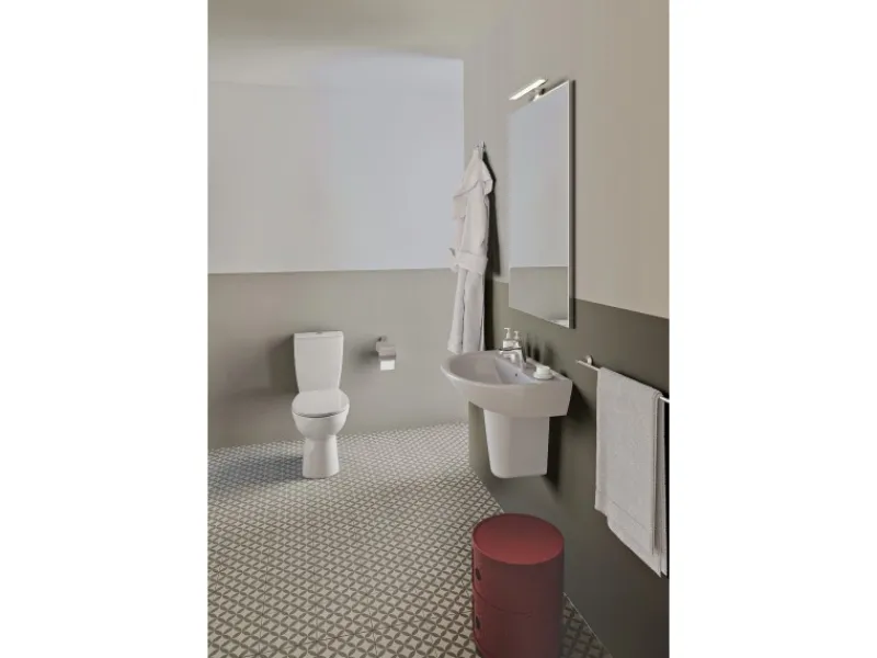 Ideal Standard Waschtisch Eurovit 60 cm 1 Hahnloch mit Überlauf Weiß< Einhebelmischer