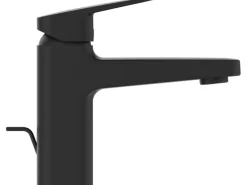 Ideal Standard Einhebelmischer<Waschtischarmatur Ceraplan H90 mit Ablaufgarnitur Schwarz Matt