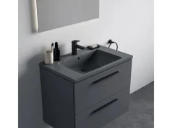 Ideal Standard Einhebelmischer<Waschtischarmatur Ceraplan H90 mit Ablaufgarnitur Schwarz Matt