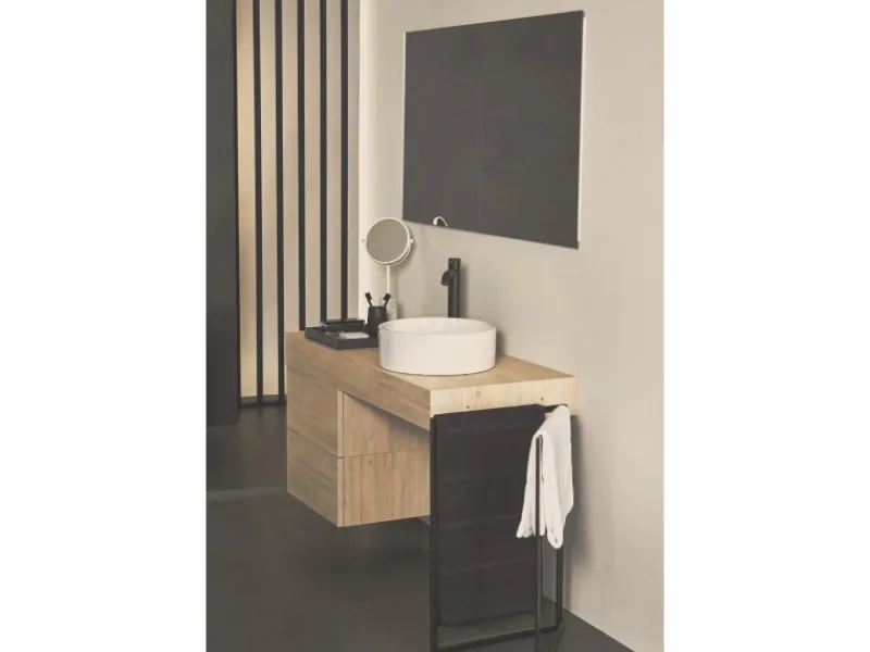 Ideal Standard WT-Armatur Ceraline verlängerter Sockel o. Ablaufg. Silk Black< Einhebelmischer