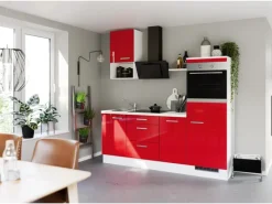 Impuls Küchen Küchenzeile IBZ4215R4 215 cm Hochglanz ohne E-Geräte< Einbauküchen