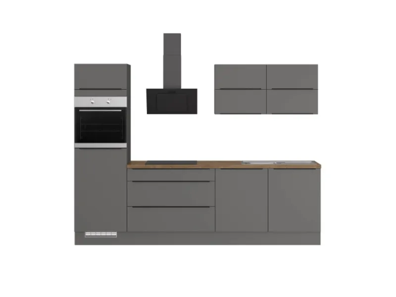 Impuls Küchen Küchenzeile IBZ42807L 280 cm ohne E-Geräte< Winkelküchen|Einbauküchen
