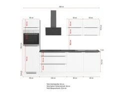 Impuls Küchen Küchenzeile IBZ42807L 280 cm ohne E-Geräte< Winkelküchen|Einbauküchen