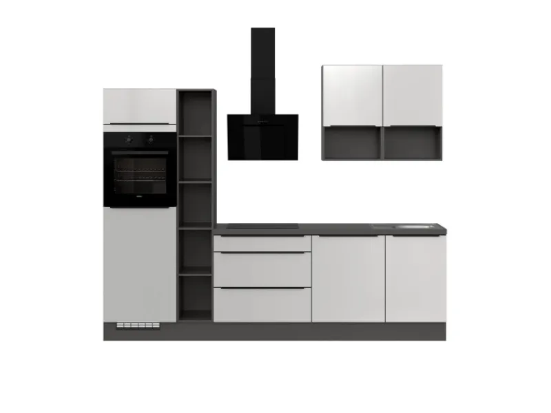 Impuls Küchen Einbauküchen<Küchenzeile IBZ42807P 280 cm ohne E-Geräte