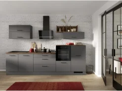 Impuls Küchen Kühlschränke|Einbauküchen<Küchenzeile IBZ4320LG 320 cm  ohne E-Geräte