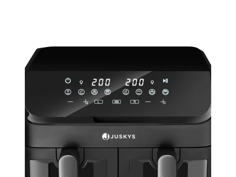 Juskys 2 Zonen Heißluftfritteuse 9L< Haushaltsgeräte