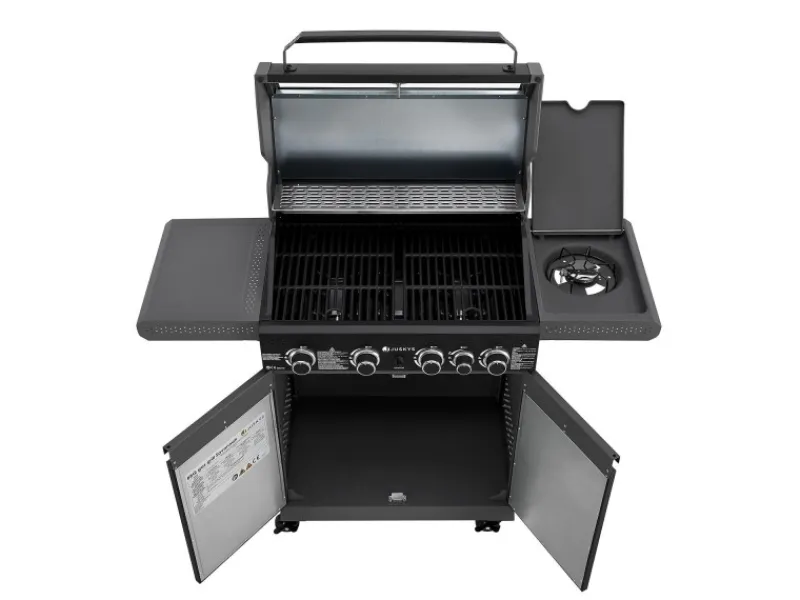 Juskys BBQ Gasgrill Savannah mit 4 Brennern & 1 Seitenbrenner< Kochfelder|Pfannen