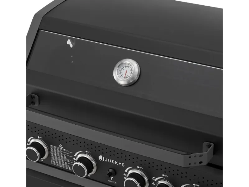 Juskys BBQ Gasgrill Savannah mit 4 Brennern & 1 Seitenbrenner< Kochfelder|Pfannen