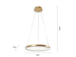 Best Just Light. Just Light Pendelleuchte Circle Gold Ø 40 cm