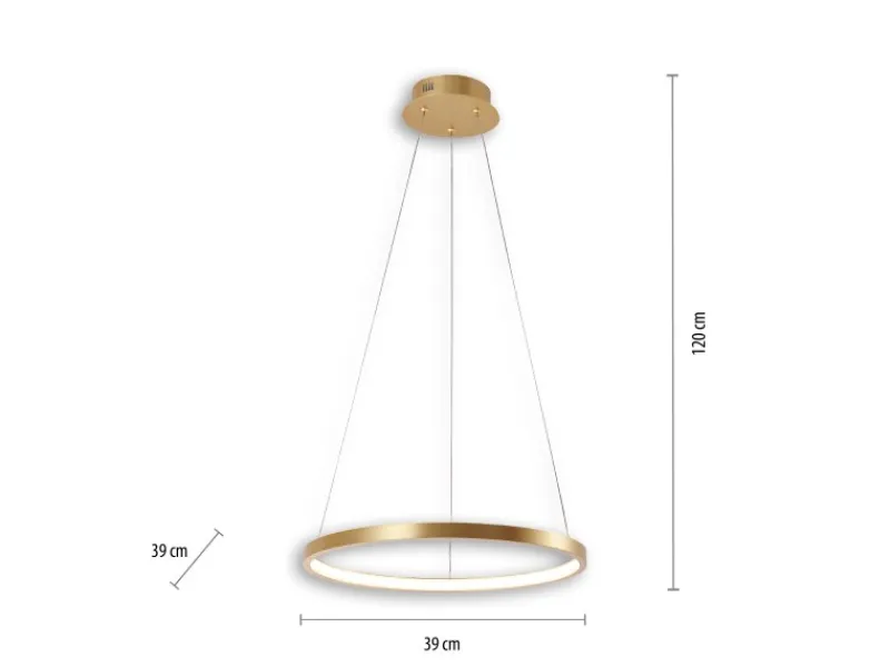 Best Just Light. Just Light Pendelleuchte Circle Gold Ø 40 cm
