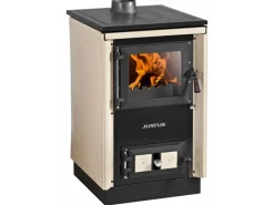 Justus Küchenofen Rustico 50 2.0 Stahl Creme 7 kW< Herde