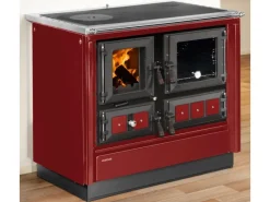 Justus Küchenofen Rustico 90 2.0 Stahl Rot 7 kW< Kochfelder