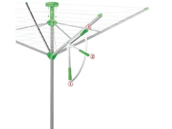 New Juwel Wäschespinne Novaplus 600 Easy Silber-Grün