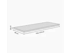 Best Kaindl Arbeitsplatte Beton Art 90 cm x 3,8 cm Meterware