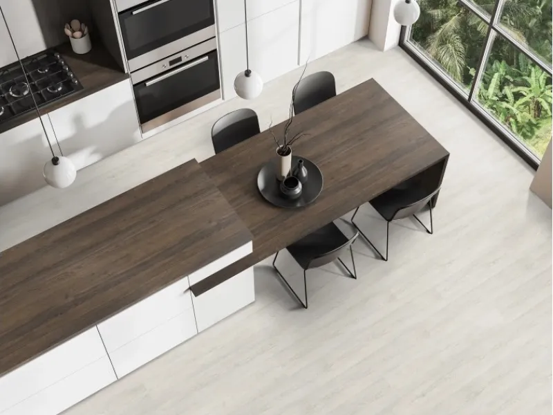 Kaindl Arbeitsplatte Eiche Pallidus 410 cm x 60 cm x 3,8 cm< Einbauküchen