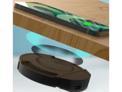 New kalb DualCharge 10W Drahtlos Ladegerät Mit 15W USB Ausgang Unterbau Bis 30 mm Unsichtbar Induktionsladegerät Mit Lüfter Netzteil 1200 mm Kabel