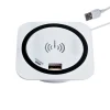 kalb Einbau Schnellladegerät 15W 7,5cm Druchmesser Kabelloses Laden 2x USB-Ports Induktionsladegerät Weiß< Haushaltsgeräte
