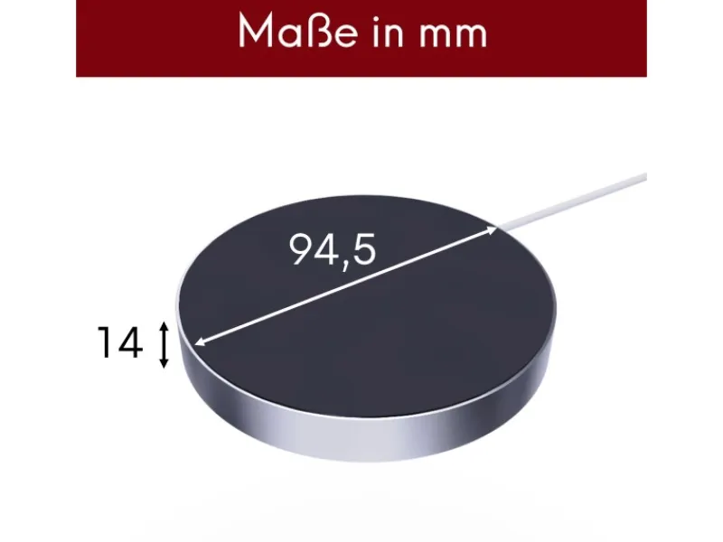 Outlet kalb QI Unterbau Und Einbau Ladegerät Grau Ladedistanz 3 - 18 mm Smart Wireless