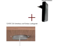 kalb 12VDC QI Unterbau Und Einbau Ladegerät Grau Ladedistanz 3 - 18 mm Wireless< Haushaltsgeräte