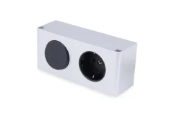 New kalb 12W LED Netzteil 12VDC Für Möbel Mit 230V Steckdose & Schalter Silbergraue Kombibox